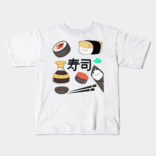 Cute Kawaii Japanese Sushi Kids T-Shirt